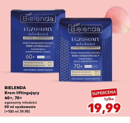 Krem liftingujący Bielenda Egzosomy młodości 70+ promocja w Kaufland