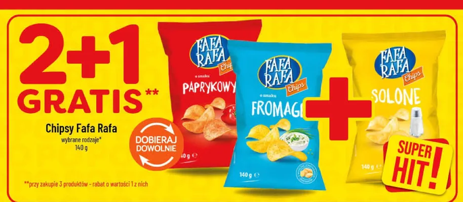 Chipsy Fafa Rafa solone promocja w POLOmarket