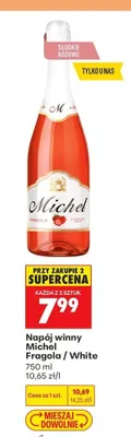 Napój winny Michel White promocja w Biedronka