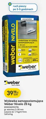 Wylewka samopoziomująca Weber Nivelo promocja w Castorama