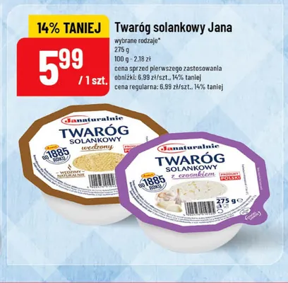 Twaróg solankowy Jana promocja w POLOmarket