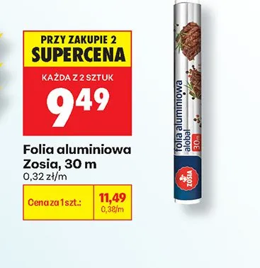 Folia aluminiowa Zosia promocja w Biedronka
