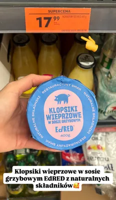 Klopsiki wieprzowe w sosie grzybowym promocja w Biedronka