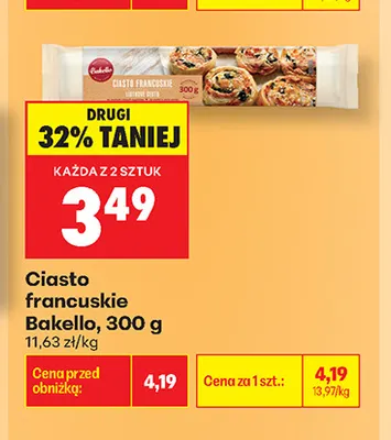 Ciasto francuskie Bakello promocja w Biedronka