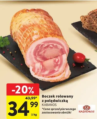 Boczek rolowany z poledwiczką promocja w Intermarche