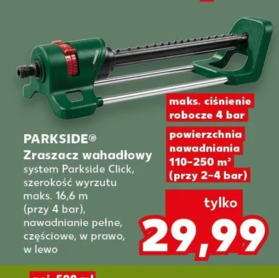 Zraszacz wahadłowy PARKSIDE system Parkside Click promocja w Kaufland