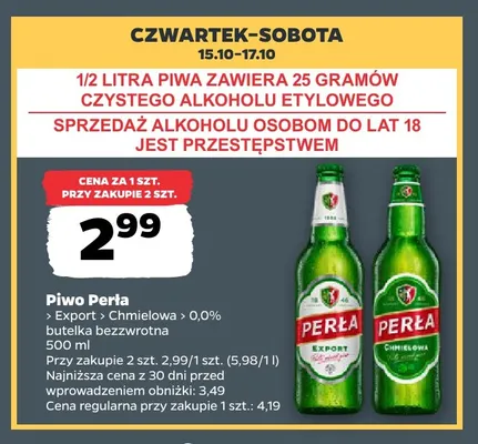 Piwo Perła Chmielowa promocja w Netto