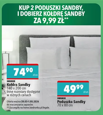 Poduszka Sandby promocja w Biedronka