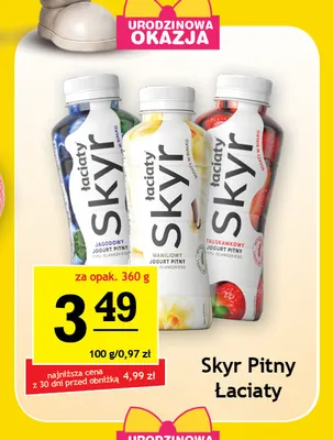 Skyr pitny jagodowy Łaciate promocja w Gram Market