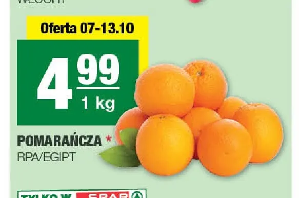 Pomarańcze promocja w SPAR