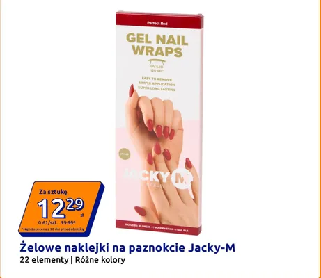Żelowe naklejki na paznokcie Jacky-M 22 elementy promocja w Action