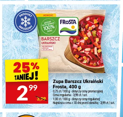 Zupa barszcz ukraiński Frosta promocja w Twój Market