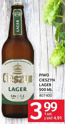 Piwo lager Cieszyn promocja w Selgros