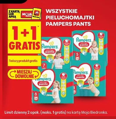 Pieluchomajtki Pampers Pants rozmiar 6 promocja w Biedronka