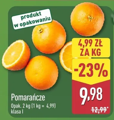 Pomarańcze promocja w Aldi