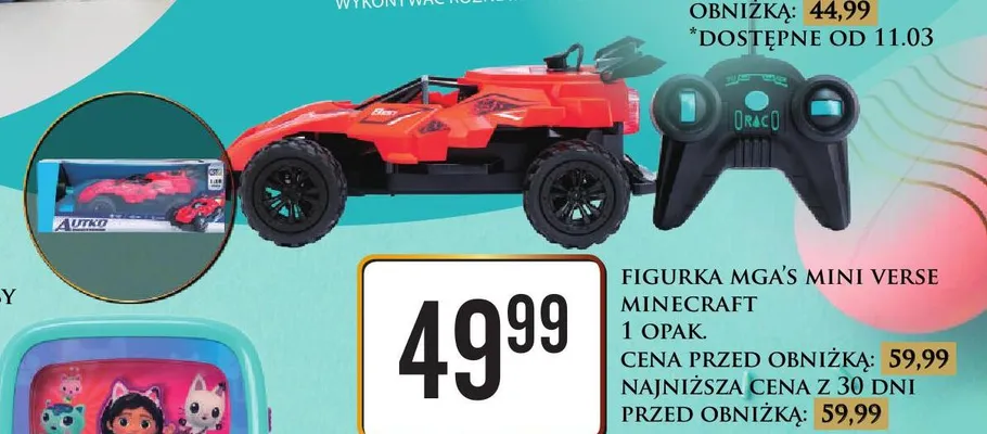 Autko zdalnie sterowane różne wzory promocja w Dino