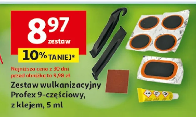 Zestaw wulkanizacyjny 9-częściowy, z klejem promocja w Auchan