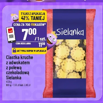 Ciastka kruche z adwokatem z polewą czekoladową Sielanka promocja w POLOmarket