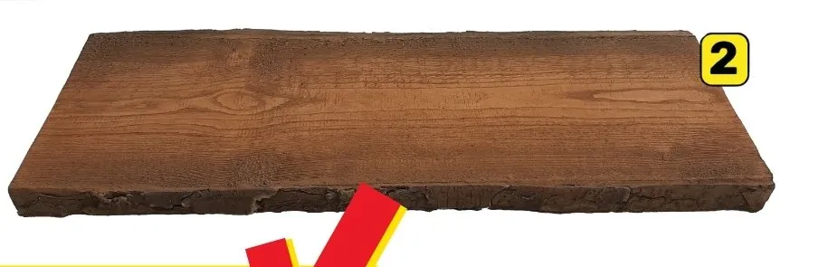 Płyta chodnikowa Imitacja deski z korą gr. 3,5cm dł. 60cm szer. 23cm promocja w Bricomarche