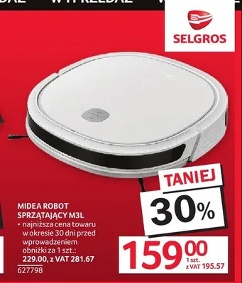 Robot sprzątający MIDEA M3l promocja w Selgros