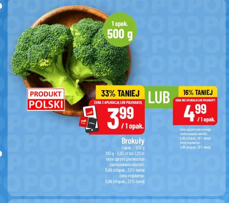 Brokuły polskie promocja w POLOmarket