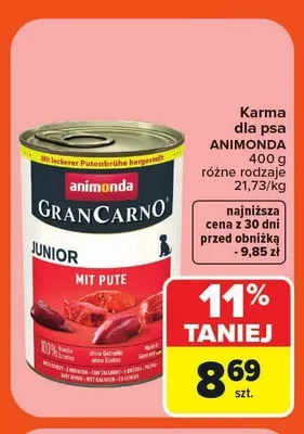 Karma dla psa Animonda GranCarno Junior promocja w Carrefour Market