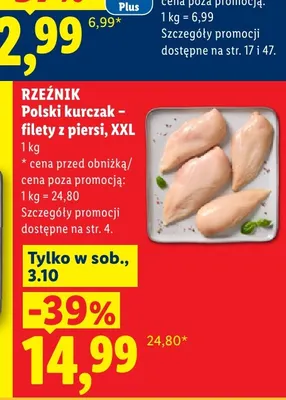 Polski kurczak filety z piersi XXL Rzeźnik promocja w Lidl