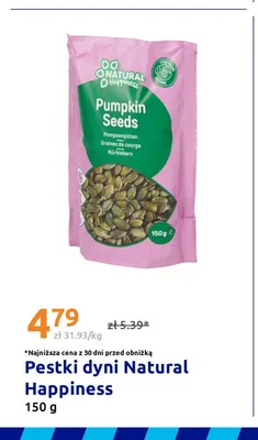 Pestki dyni Natural Happiness promocja w Action