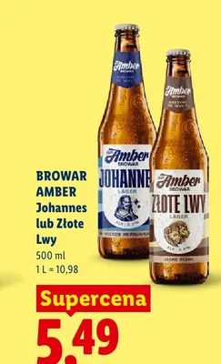Piwo Browar Amber Johannes promocja w Lidl