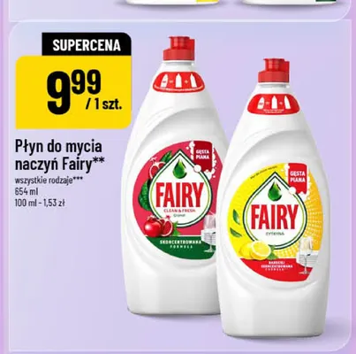 Płyn do mycia naczyń Fairy Granat promocja w POLOmarket