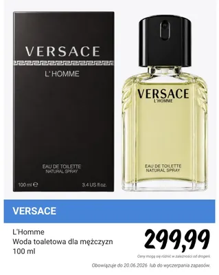 Woda toaletowa dla mężczyzn Versace L'Homme promocja w Rossmann