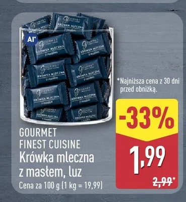 Krówka mleczna z masłem luz Gourmet promocja w Aldi
