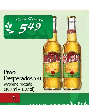 Piwo Desperados promocja w CEZAR Delikatesy