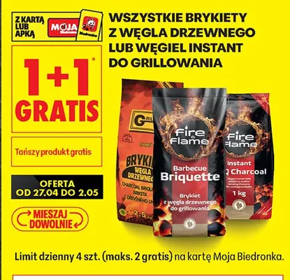 Węgiel instant Fire Flame do grillowania promocja w Biedronka