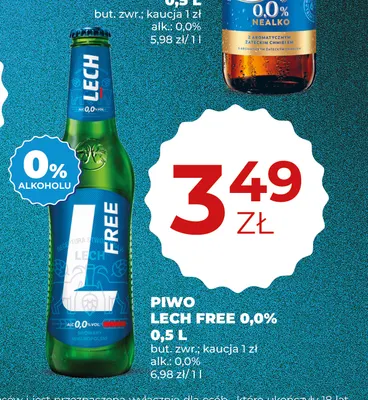 Piwo bezalkoholowe Lech promocja w Duży Ben