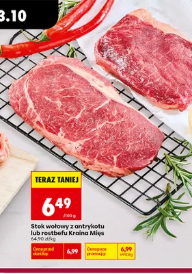 Stek wołowy z rostbefu Kraina Mięs promocja w Biedronka