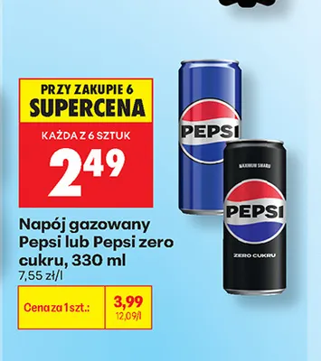 Napój gazowany Pepsi promocja w Biedronka
