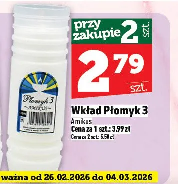 Wkład Płomyk 3 Amikus promocja w TOPAZ