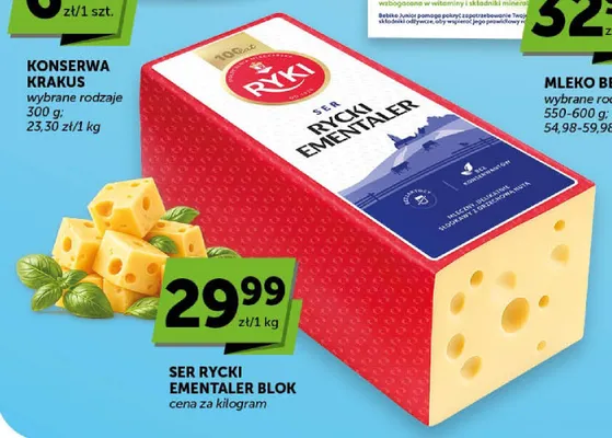 Ser Ryki Rycki Ementaler blok promocja w Groszek