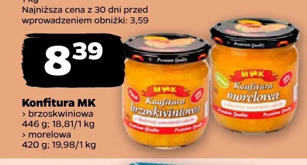 Konfitura morelowa MK promocja w Netto