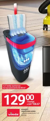 Komplet mop płaski Vileda H2Pro wiadro 1,2l promocja w Selgros