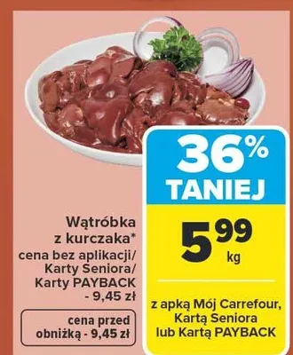 Wątróbka z kurczaka promocja w Carrefour