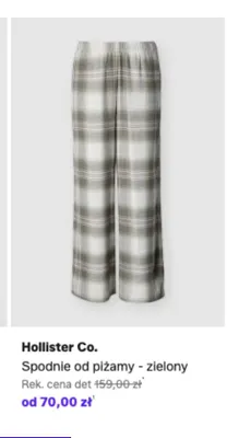 Spodnie od piżamy Hollister Co. - zielony promocja w Lounge by Zalando