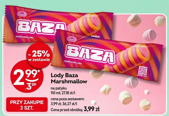 Lody Marshmallow na patyku promocja w Żabka