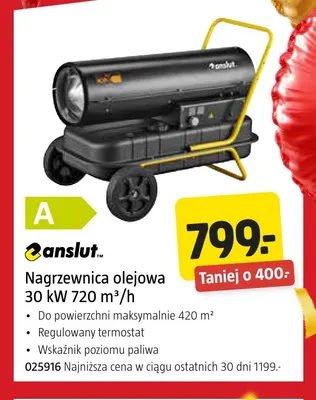 Nagrzewnica olejowa Anslut promocja w Jula