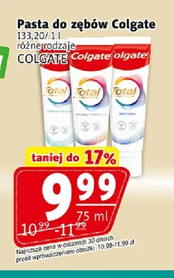 Pasta do zębów Colgate różne rodzaje promocja w Prim Market