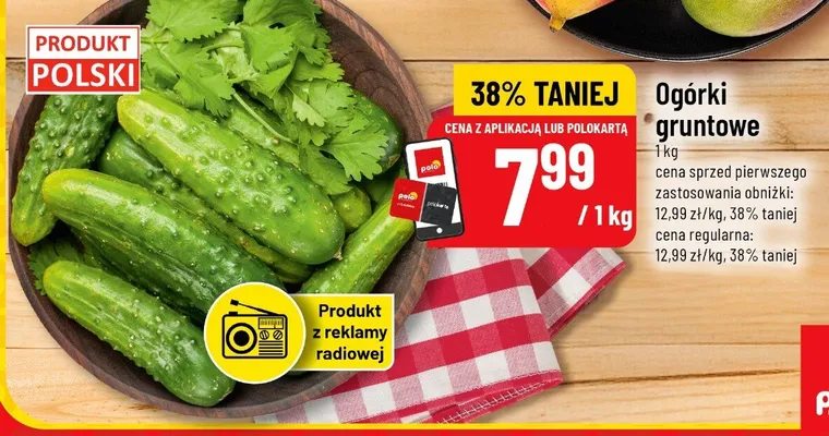 Ogórki gruntowe promocja w POLOmarket