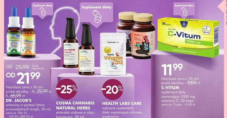 Ekstrakty COSMA CANNABIS NATURAL HERBS ekstrakty ziołowe w oleju konopnym, 30 ml promocja w Makro