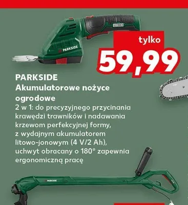 Akumulatorowe nożyce ogrodowe Parkside promocja w Kaufland