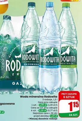 Woda mineralna lekko gazowana promocja w Dino